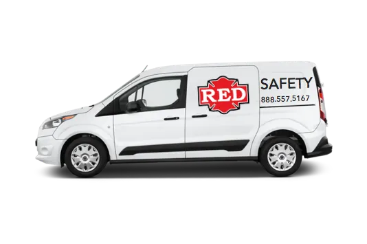 Red Safety service van